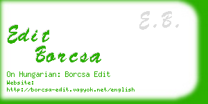edit borcsa business card